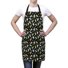 Load image into Gallery viewer, Tequila Bottle Pattern Black Apron