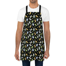 Load image into Gallery viewer, Tequila Bottle Pattern Black Apron