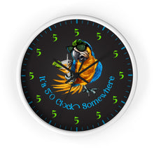 Load image into Gallery viewer, It&#39;s Five O&#39;Clock Somewhere - Party Parrot Tequila Drinking Clock

