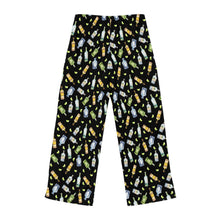 Load image into Gallery viewer, Funny Pajamas for Women - Festive Partying Drinking Tequila Bottle Pattern (Black)