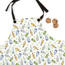Load image into Gallery viewer, Tequila Bottle Pattern White Apron