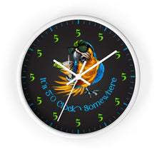 Load image into Gallery viewer, It's Five O'Clock Somewhere - Party Parrot Tequila Drinking Clock