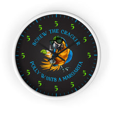 Load image into Gallery viewer, SCREW THE CRACKER POLLY WANTS A MARGARITA - Festive Party Clock