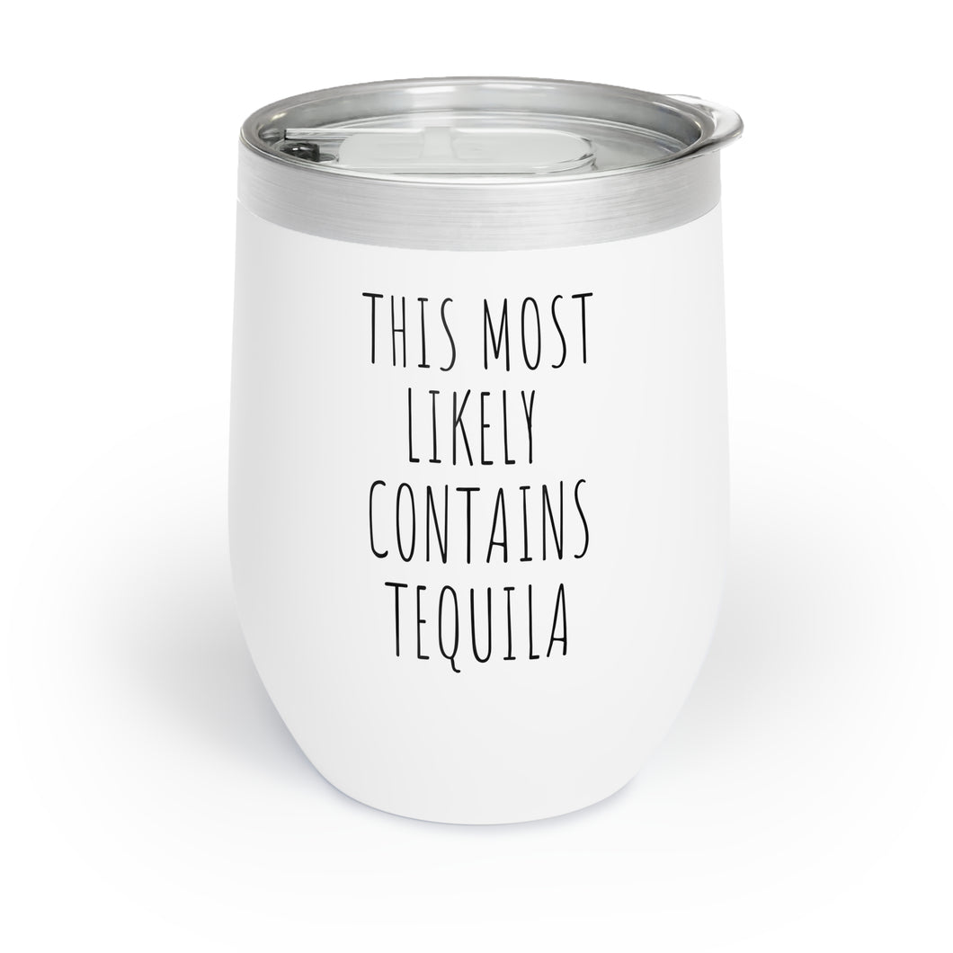 This Most Likely Contains Tequila Wine Tumbler
