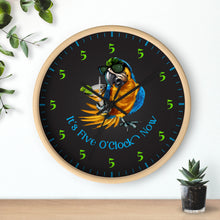 Load image into Gallery viewer, IT'S FIVE O'CLOCK NOW - Party Parrot Tequila Drinking Clock