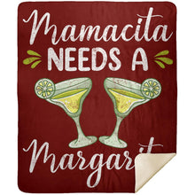 Load image into Gallery viewer, Mamacita NEEDS A Margarita Party Drinking Premium Mink Sherpa Blanket