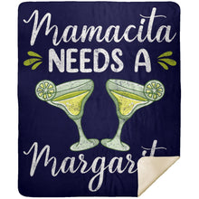 Load image into Gallery viewer, Mamacita NEEDS A Margarita Party Drinking Premium Mink Sherpa Blanket