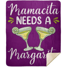 Load image into Gallery viewer, Mamacita NEEDS A Margarita Party Drinking Premium Mink Sherpa Blanket