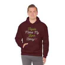Load image into Gallery viewer, Tequila Makes My Liver Horny Unisex Drinking Hoodie