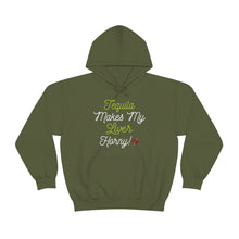 Load image into Gallery viewer, Tequila Makes My Liver Horny Unisex Drinking Hoodie