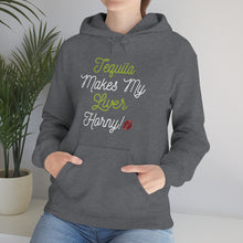 Load image into Gallery viewer, Tequila Makes My Liver Horny Unisex Drinking Hoodie