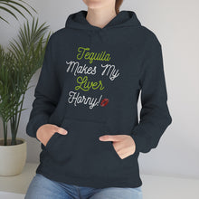 Load image into Gallery viewer, Tequila Makes My Liver Horny Unisex Drinking Hoodie