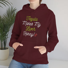 Load image into Gallery viewer, Tequila Makes My Liver Horny Unisex Drinking Hoodie