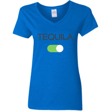 Load image into Gallery viewer, Tequila Mode ON!!!! Party Time Ladies V Neck Drinking Tee