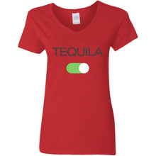 Load image into Gallery viewer, Tequila Mode ON!!!! Party Time Ladies V Neck Drinking Tee