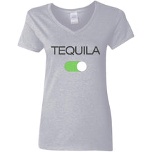 Load image into Gallery viewer, Tequila Mode ON!!!! Party Time Ladies V Neck Drinking Tee