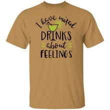 Load image into Gallery viewer, I Have Mixed Drinks About Feelings Unisex Party Drinking Tee