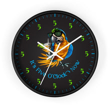 Load image into Gallery viewer, IT&#39;S FIVE O&#39;CLOCK NOW - Party Parrot Tequila Drinking Clock
