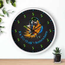 Load image into Gallery viewer, It&#39;s Five O&#39;Clock Somewhere - Party Parrot Tequila Drinking Clock
