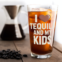 Load image into Gallery viewer, I_Love_Tequila__My_Kids_Pint_Glass_Iced_Coffee_Mockup.png
