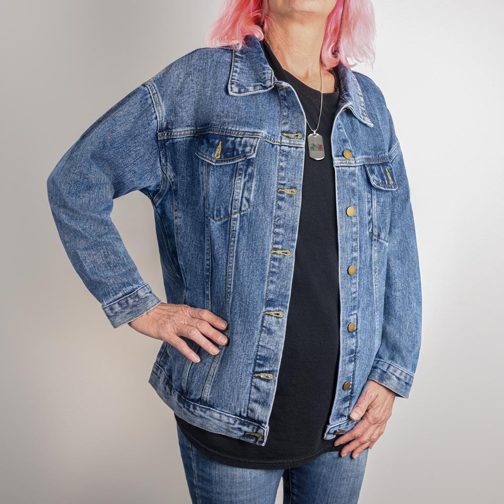 MAMACITA Loves Tequila ❤️❤️ Oversized Women's Denim Jacket