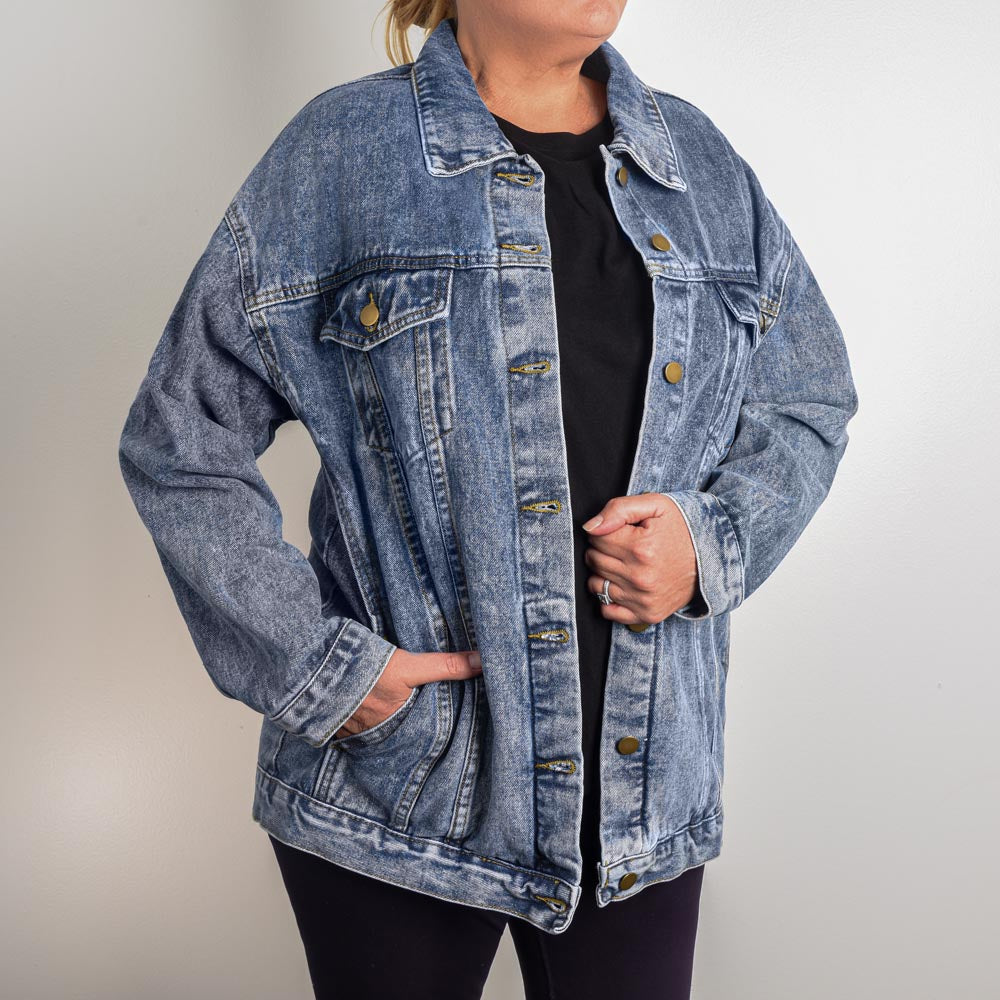 MAMACITA Loves Tequila ❤️❤️ Oversized Women's Denim Jacket