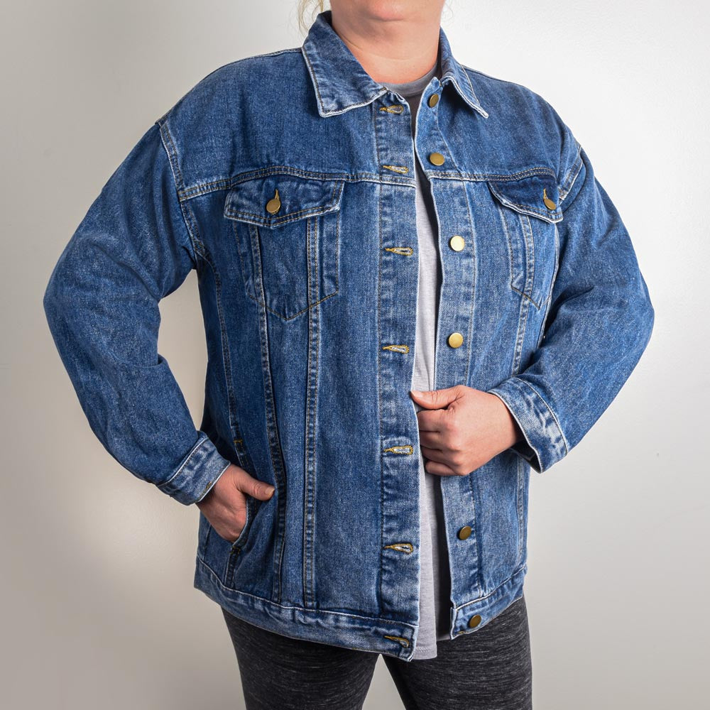 MAMACITA Loves Tequila ❤️❤️ Oversized Women's Denim Jacket