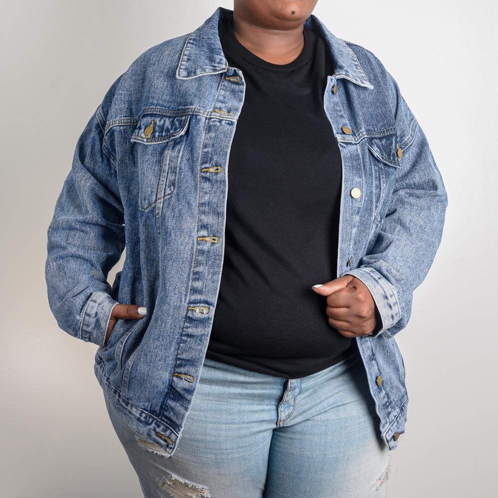 MAMACITA Loves Tequila ❤️❤️ Oversized Women's Denim Jacket