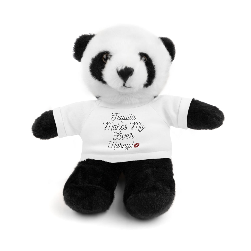 Tequila Makes My Liver Horny - Cuddly Stuffed Panda with Soft Tee