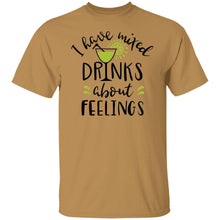 Load image into Gallery viewer, I Have Mixed Drinks About Feelings Unisex Party Drinking Tee
